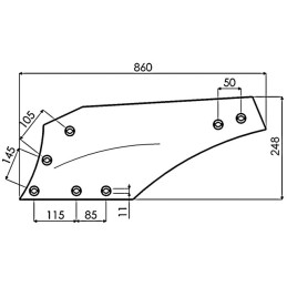 VERSOIR CYL. GAUCHE 6931 ADAPTABLE DURO