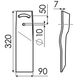 RALLONGE VERSOIR BORE GAUCHE 5084 ADAPTABLE DURO