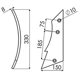 ETRAVE GAUCHE TRIPLEX TYPE DURO 6967