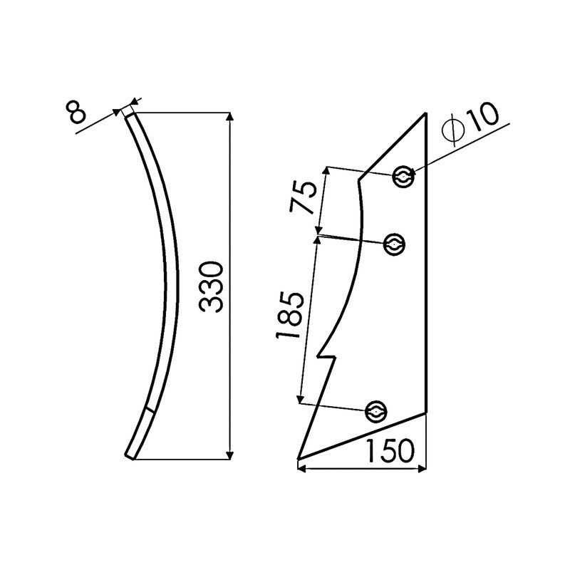 ETRAVE GAUCHE TRIPLEX TYPE DURO 6967