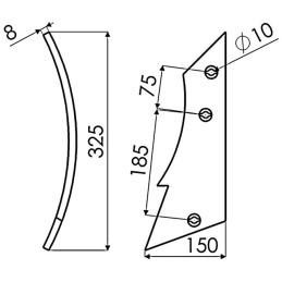 ETRAVE GAUCHE TRIPLEX TYPE DURO 6933