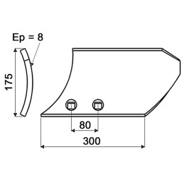 VERSOIR RASETTE GAUCHE 12883 ADAPTABLE DURO