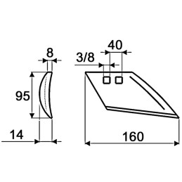 SOC DE RASETTE DROIT TYPE IHF 10277