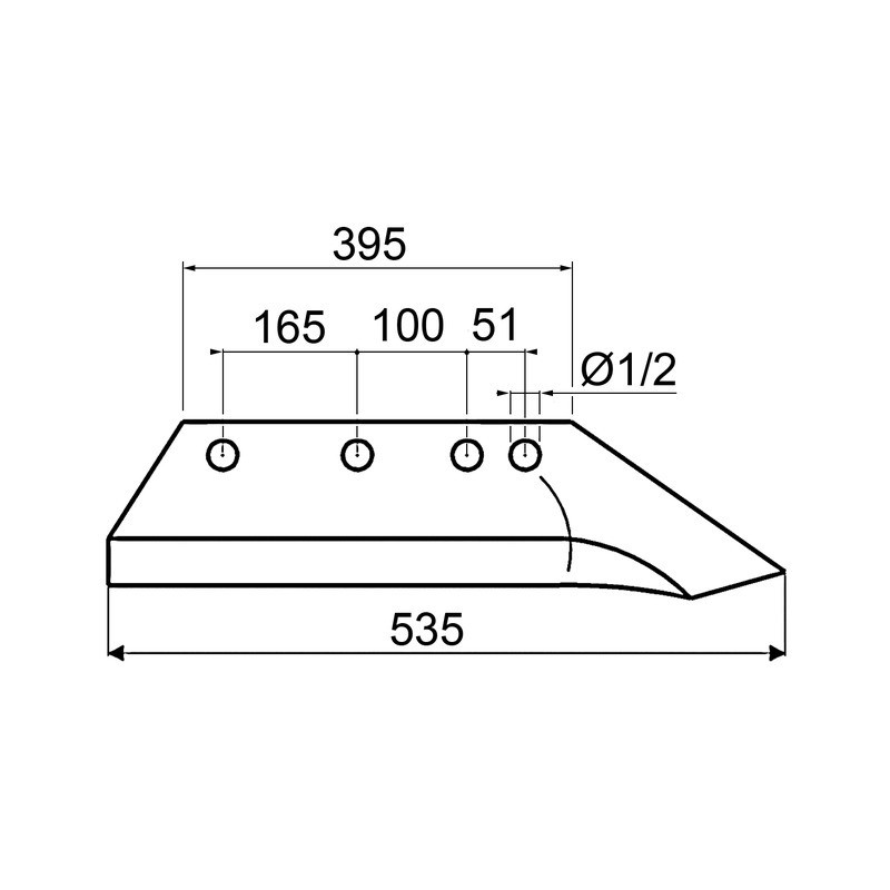 SOC A BEC DROIT 14 POUCES TYPE IH 737339