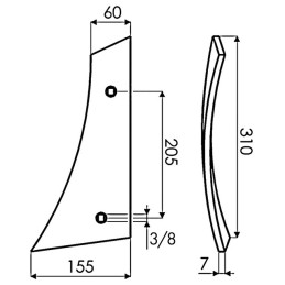 ETRAVE GAUCHE TRIPLEX TYPE IHF 734609