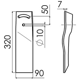 RALLONGE VERSOIR BORE GAUCHE PO13201 AD.IHF