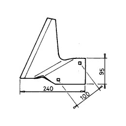 AILERON BOULONNE GAUCHE TYPE AS2 LEMKEN 3492891