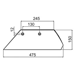 SOC A POINTE GAUCHE 16 POUCES TYPE OVERUM 94601