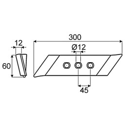 POINTE DROITE REVERSIBLE 3 TROUS TYPE RABE MP350|27510901