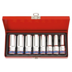 Coffret de douilles longues métriques 1/2" - 8 pièces