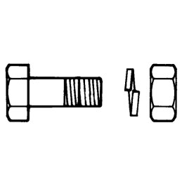 BOULON TETE HEXAGONALE 12/125X45 12.9 BRUT RONDELLE GROWER BOITE DE 25