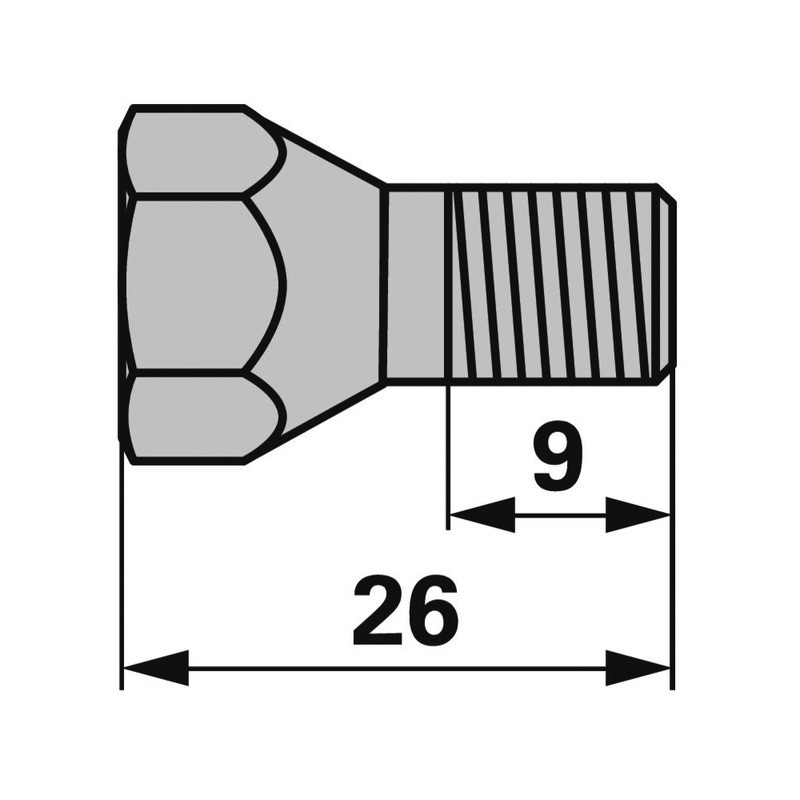 VIS TETE HEXAGONALE 12x26 10.9 TYPE VADERSTAD