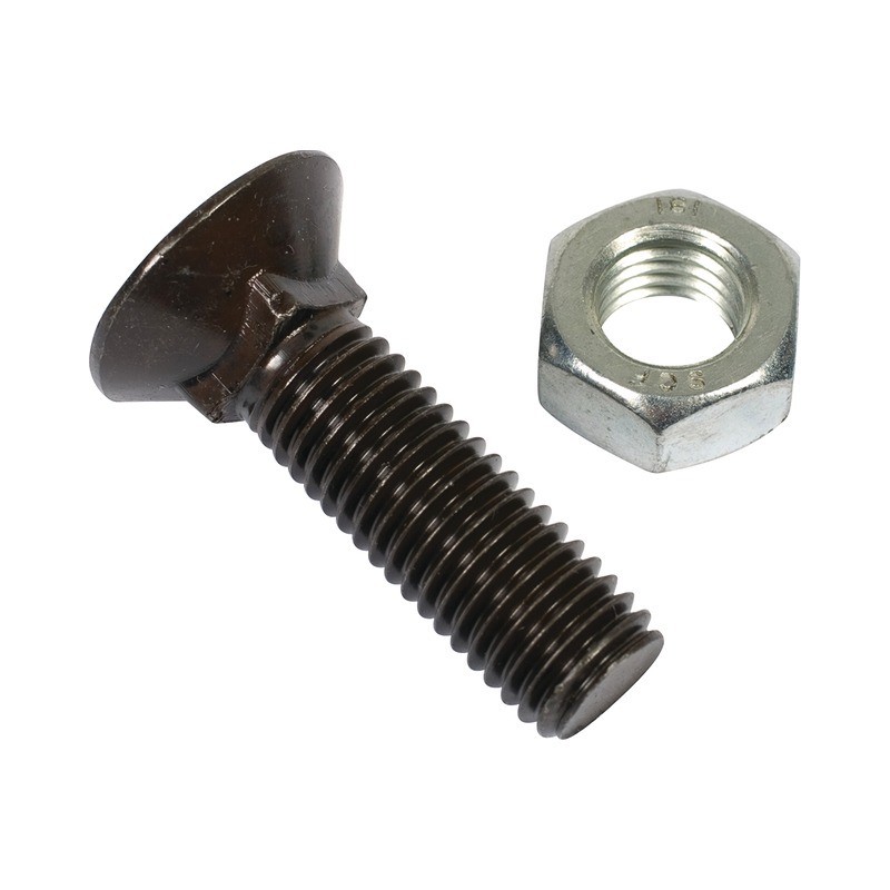 BOULON TETE FRAISEE COLLET CARRE 14X50 8.8 BRUT BOITE DE 25