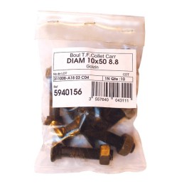 BOULON TETE FRAISEE COLLET CARRE 10X50 8.8 GOIZIN BOITE DE 10