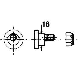 AXE DE COUTEAU EXENTRE NU 10 MM VICON