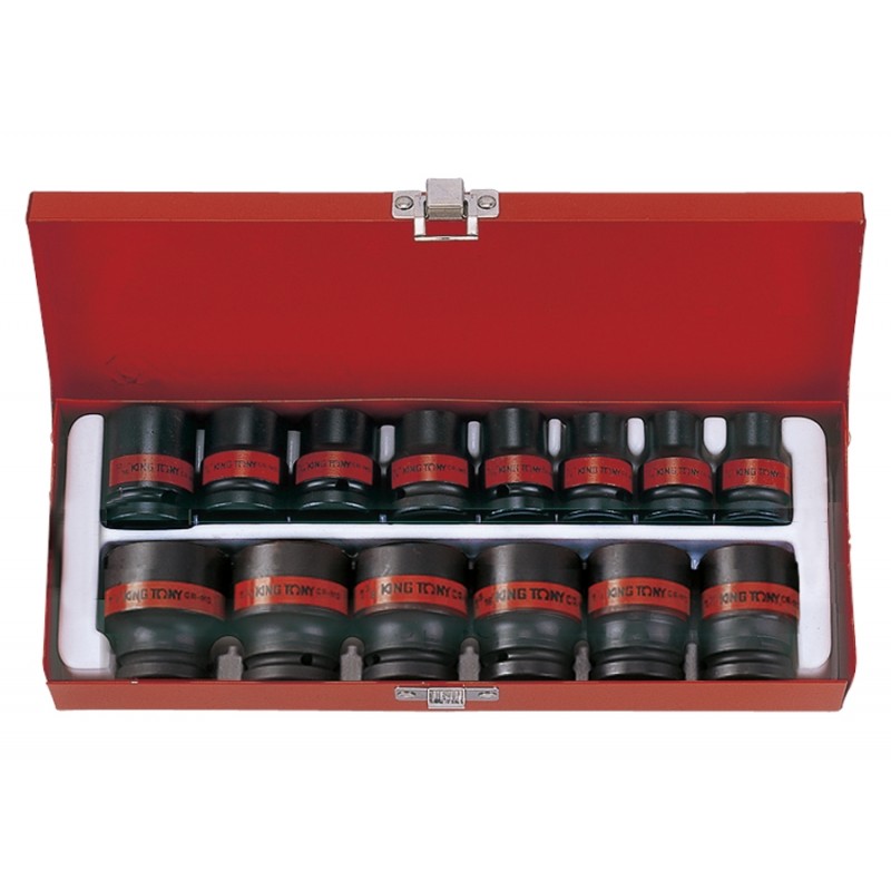 Coffret de douilles 1/2" à choc pouces - 14 pièces