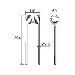 DENT DROITE 57609000 ORIGINE KUHN (CARTON DE 6)