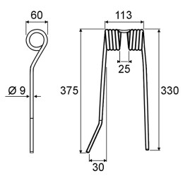 DENT FANEUSE D STRELA ETROITE OR PZ106