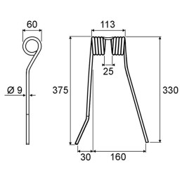 DENT FANEUSE D STRELA LARGE OR PZ111