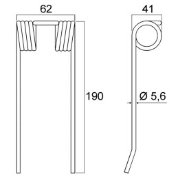DENT PICK UP AD CLAAS 918238 ROLLANT GW21 (ROUND)