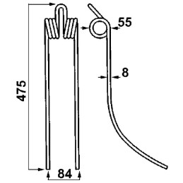 DENT ANDAINEUR TYPE CLAAS 9020830 TYPE PEZET PZ304