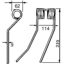 DENT FANEUSE DROITE TYPE LELY FACO FA262