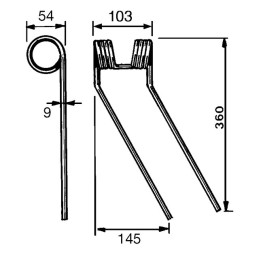 DENT FANEUSE DROITE TYPE FELLA 460182