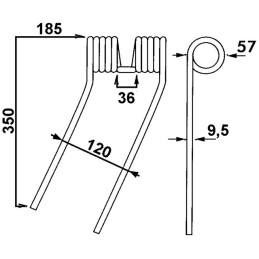 DENT FANEUSE DROITE TYPE FELLA 461111