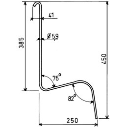 DENT RATEAU FANEUR TYPE JOHN DEERE VL1318