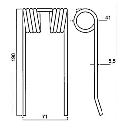 DENT DE PICKUP R83,56L/3,8L PZ408NM AD VICON