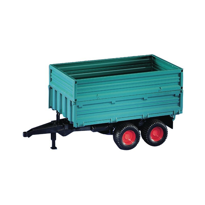 REMORQUE 2 ESSIEUX + REHAUSSE VERTE