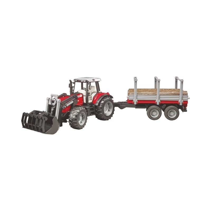 TRACTEUR MASSEY 7480 CHARGEUR ET REMORQUE