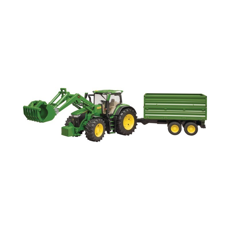 TRACTEUR JOHN DEERE 7R 350 AVEC CHARGEUR ET REMORQUE