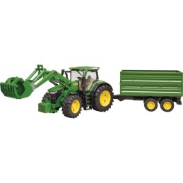 TRACTEUR JOHN DEERE 7R 350 AVEC CHARGEUR ET REMORQUE