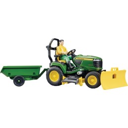 TRACTEUR TONDEUSE JOHN DEERE X949 AVEC JARDINIER ET REMORQUE