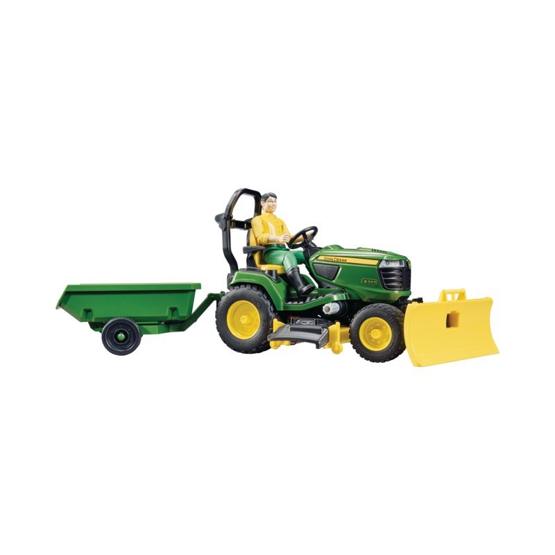 TRACTEUR TONDEUSE JOHN DEERE X949 AVEC JARDINIER ET REMORQUE
