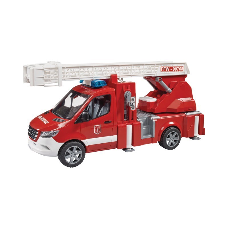 CAMION DE POMPIER MERCEDES-BENZ A ECHELLE ET FONCTION ARROSAGE