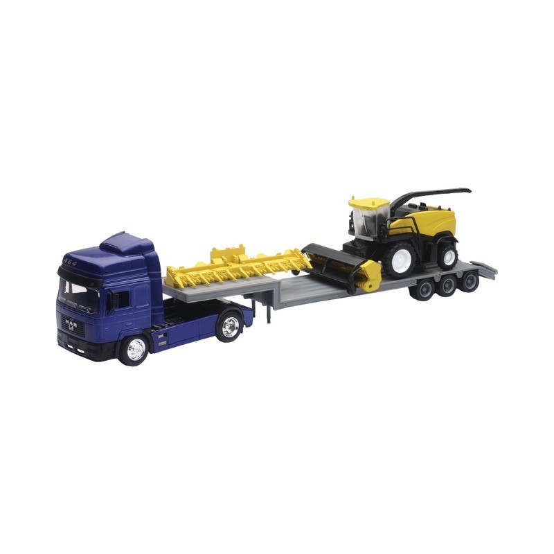 CAMION MAN AVEC MOISSONNEUSE BATTEUSE NEW HOLLAND