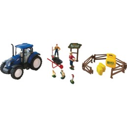 TRACTEUR NEW HOLLAND T5.120 AU 1/32EME AVEC ACCESSOIRES ET PERSONNAGES