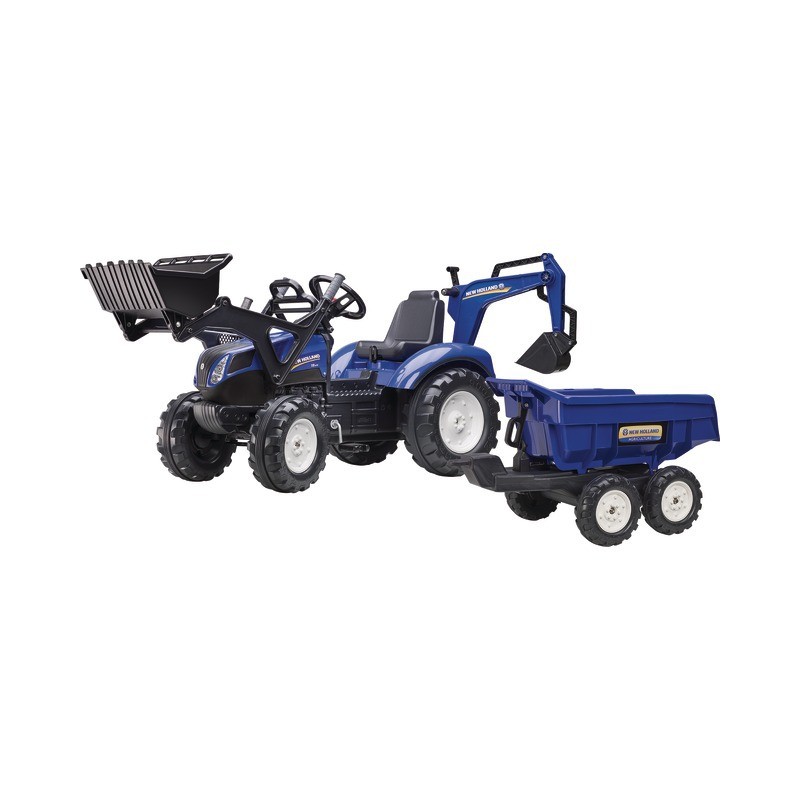 TRACTEUR NEW HOLLAND REMORQUE ET CHARGEUR