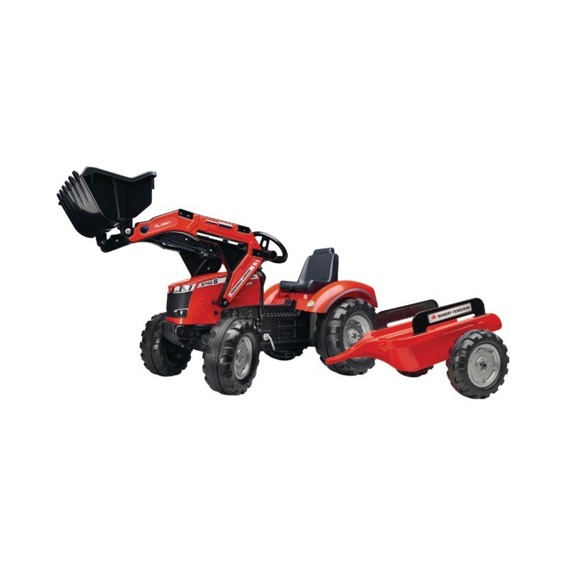TRACTEUR M-F S8740 AVEC CHARGEUR + REMORQUE