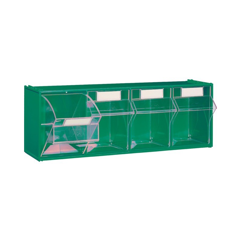 MODULE VERT 4 CASIERS BASCULANTS TRANSPARENTS L600MM P177MM H206MM