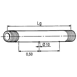 TUBE DE RAMPE LG1610 4 TROUS 10 MM EA50 BERTHOUD
