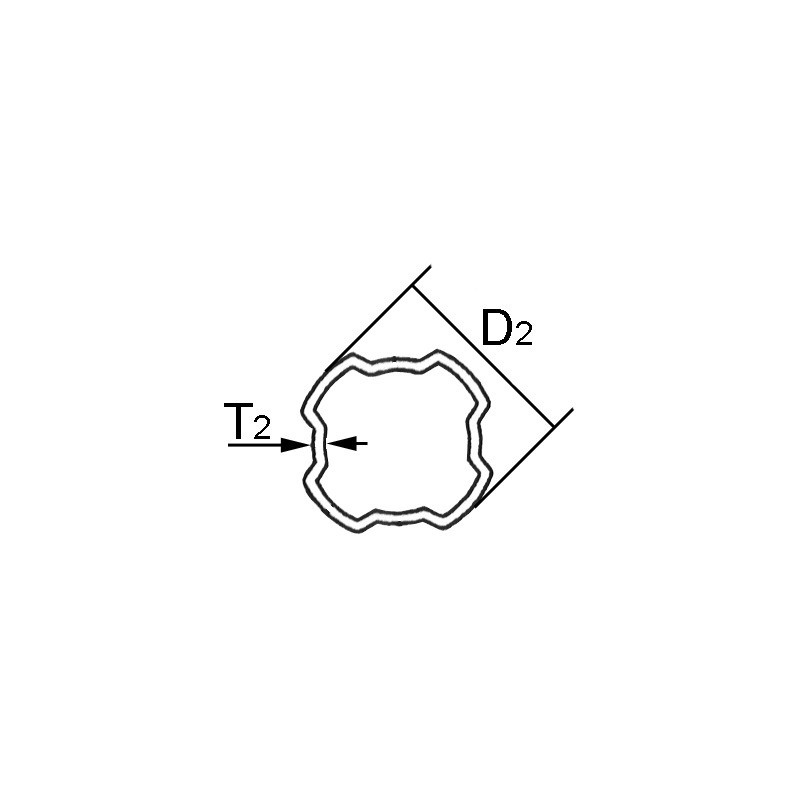 TUBE QUADRILOBE SFT INT 61,7X5,75 LG1000