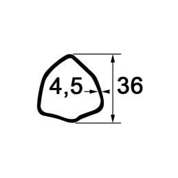 TUBE TRIANGLE INT 36X4,5 LG3000