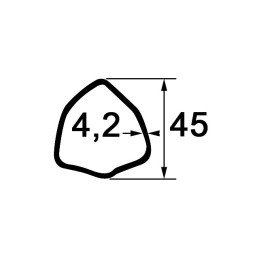 TUBE TRIANGLE INT 45X4,2 LG3000