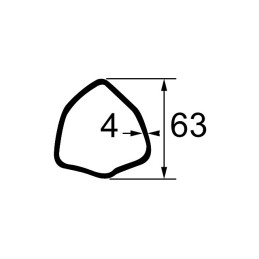 TUBE TRIANGLE EXT 63X4 LG1000