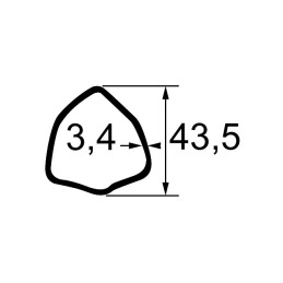 MACHOIRE TUBE TRIANGLE 43,5X3,4 CR27X70