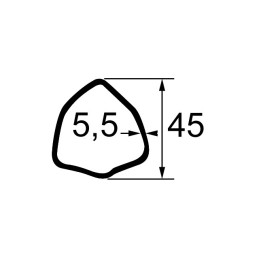 MACHOIRE TUBE TRIANGLE 45X5,5 CR35X106