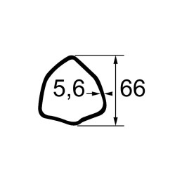 MACHOIRE TUBE TRIANGLE 66X5,6 CR41X118